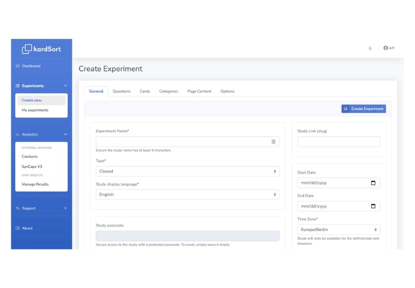 kardSort - card sorting tools