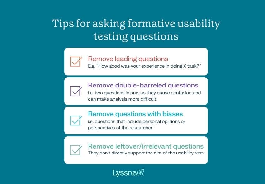 Formative usability testing