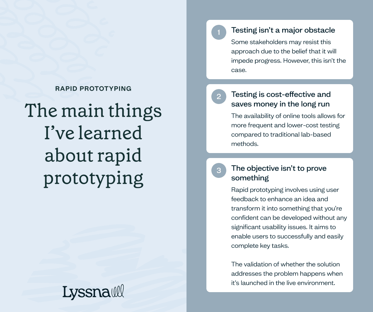 Rapid prototyping in UX